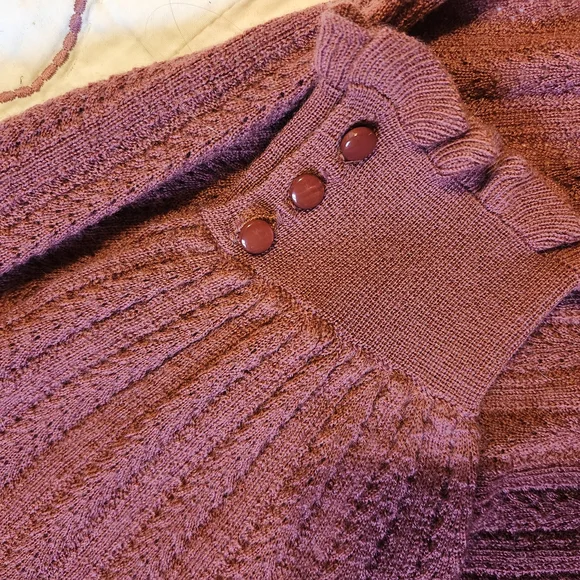 Women's Burgundy Sweater - Picture 9 of 9